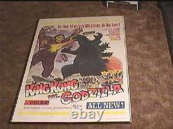 King Kong Vs Godzilla 1963 Orig Movie Poster Classic Horror Monsters Toho