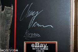 Kurgan Battle Banner Movie Prop signed by Clancy Brown from Highlander