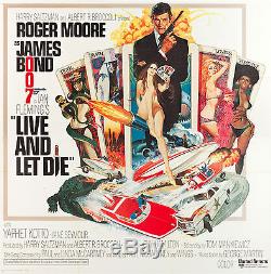 LIVE AND LET DIE original large 1973 6-sheet poster JAMES BOND excellent shape