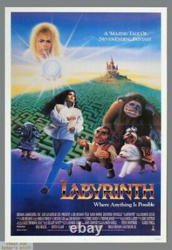 Labyrinth Original Unused Rare Style B Movie Poster David Bowie 1986