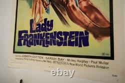 Lady Frankenstein Movie Poster 1972 Italian Horror (HSE/JSF6) 41x27 USA Release