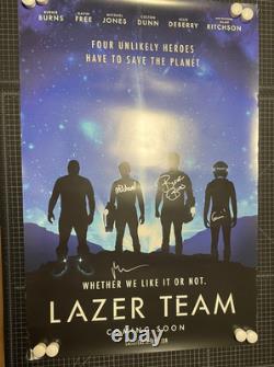 Lazer Team Coming Soon Movie Poster Signed 24 x 36 Rooster Teeth