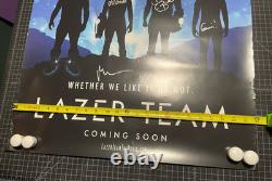 Lazer Team Coming Soon Movie Poster Signed 24 x 36 Rooster Teeth