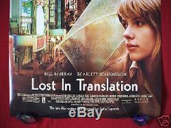 Lost In Translation Original Movie Poster Scarlett Johansson Authentic D/s Nm+