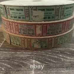 Lot Of Vintage Movie Theater Tickets Union/rialto Theatre Rare