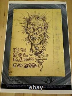Lot of 3 Autographed Tom Sullivan Evil Dead posters Pages of Necronomicon