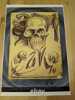 Lot of 3 Autographed Tom Sullivan Evil Dead posters Pages of Necronomicon