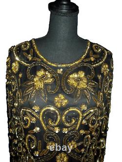 Lucille Ball Owned/Worn 70's Black and Gold Sequin Top Stylist Sydney Guilaroff