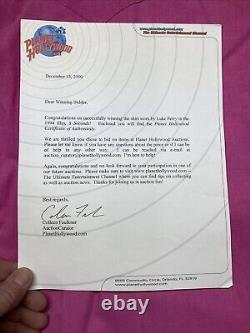 Luke Perry Film Worn Shirt From The Film 8 Seconds Certificate Of Authenticity