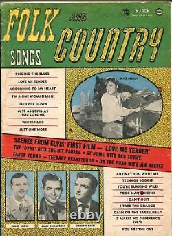 MAG Folk and Country Songs 3/1957-Elvis-Johnny Cash-Hank Snow-Faron Young-G