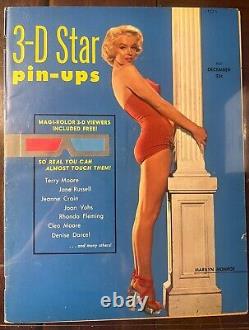 MARILYN MONROE 3-D STAR PINUPS DECEMBER 1953 WithGLASSES SUPER NICE COPY