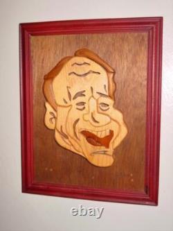 MEL BROOKS Incredible Wood Carved Artwork from Comedy Shrine 12.25' x 10