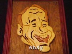 MEL BROOKS Incredible Wood Carved Artwork from Comedy Shrine 12.25' x 10