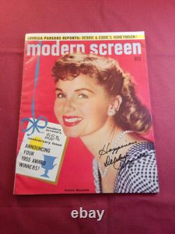 MINT COND January 1956 Modern Screen movie magazine SIGNED by Debbie Reynolds