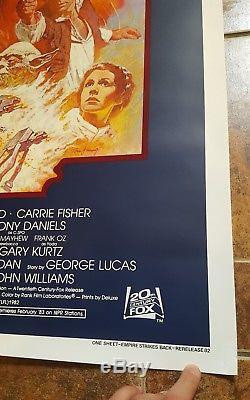 MINT ROLLED! ORIGINAL 1982 THE EMPIRE STRIKES BACK 27x41 STAR WARS MOVIE POSTER