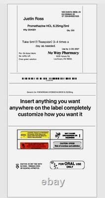 MOVIE PROPS LEAN PROP BOTTLES W PROP LEAN Or PROP LABELS FOR BOTTLES 11 PROPS