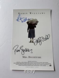 MRS. DOUBTFIRE Signed Movie Poster 11x17 with COA Authentic Memorabilia