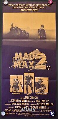 Mad Max 2 Original 1981 Orange variant Australian daybill movie poster Gibson