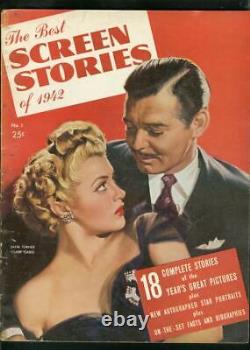 Mag Best Screen Stories Of 1942-gable-turner-casablanca-hot Vg/fn