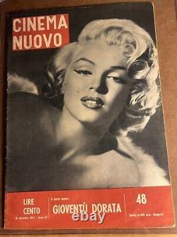 Marilyn Monroe Cinema Nuovo 12/10/54italian B/w Photo Cover Magazine Nice