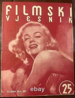 Marilyn Monroe Filmski Vjesnik #25 1953 Two Tone Cover Yugoslavia Magazine Rare