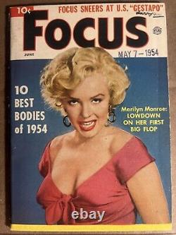 Marilyn Monroe Focus 06/54 Color Cover Mini Mag Great Photo Super Nice Copy