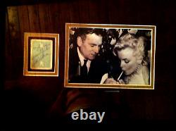 Marilyn Monroe & Hugh Hefner Signed Playboy Card With Frame & Coa