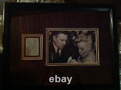 Marilyn Monroe & Hugh Hefner Signed Playboy Card With Frame & Coa