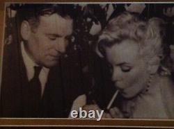 Marilyn Monroe & Hugh Hefner Signed Playboy Card With Frame & Coa