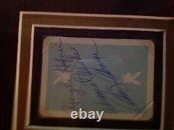 Marilyn Monroe & Hugh Hefner Signed Playboy Card With Frame & Coa