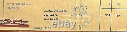 Marilyn Monroe Important Original 1956 Lee Strasberg Bus Stop Travel Invoice