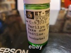 Marilyn Monroe Miller Owned & Used empty green glass bottle with white top LOA