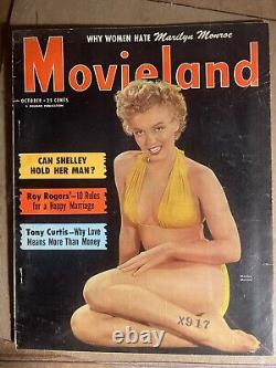 Marilyn Monroe Movieland 10/52 Great Color Photo Cover Magazine! Nice