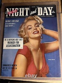 Marilyn Monroe Night And Day 08/54 Great Color Photo Cover Magazine Very Nice