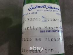 Marilyn Monroe Owned & Used glass RX bottle with no top from Hairstylist Friend