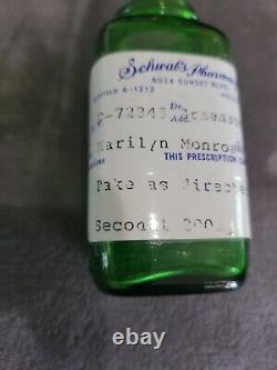 Marilyn Monroe Owned & Used glass RX bottle with no top from Hairstylist Friend