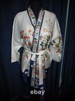 Marilyn Monroe Owned Worn 50's Blue & White Silk Kimono friend Sydney Guilaroff