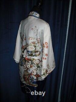 Marilyn Monroe Owned Worn 50's Blue & White Silk Kimono friend Sydney Guilaroff