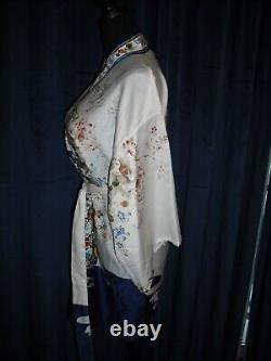 Marilyn Monroe Owned Worn 50's Blue & White Silk Kimono friend Sydney Guilaroff