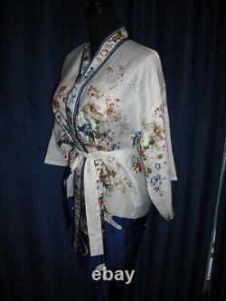 Marilyn Monroe Owned Worn 50's Blue & White Silk Kimono friend Sydney Guilaroff