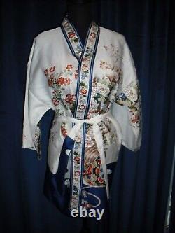 Marilyn Monroe Owned Worn 50's Blue & White Silk Kimono friend Sydney Guilaroff