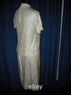 Marilyn Monroe Owned Worn 50's White Sequin 2 PC Outfit friend Sydney Guilaroff