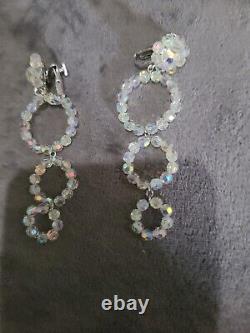 Marilyn Monroe Owned/Worn Clear Crystal Bead Earrings from Sydney Guilaroff