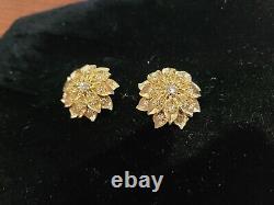 Marilyn Monroe Owned/Worn Costume Gold Rhinestone Earrings from Sydney Guilaroff