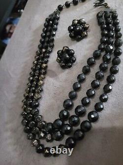 Marilyn Monroe Owned/Worn Josef Morton Black Necklace Set Secretary May Reis