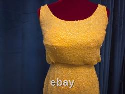 Marilyn Monroe Owned Worn Sleeveless Yellow & Sequin Dress from Sydney Guilaroff