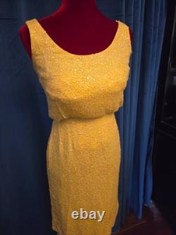 Marilyn Monroe Owned Worn Sleeveless Yellow & Sequin Dress from Sydney Guilaroff