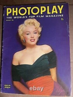 Marilyn Monroe Photoplay 8/56 British Color Cover Magazine Great Photo Nice