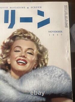 Marilyn Monroe Screen Japan 11/57 Color Photo Cover Magazine Great Photo Vrynice