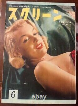 Marilyn Monroe Screen Japan June/53 Color Photo Cover Magazine Great Photo Nice